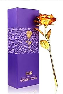 Rose en or 24 carats - grande rose avec boîte cadeau, adaptée