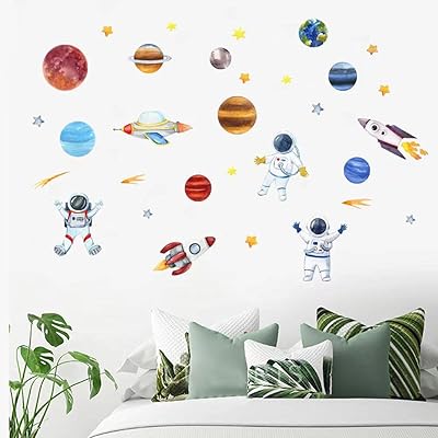 Stickers d'art pour décoration murale chambre d'enfant avec un dessin de dessin animé