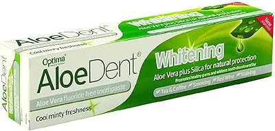 Dentifrice blanchissant sans fluorure aloe dent à l'aloe vera, 100 ml. En tant que leader du marché en ligne en Côte d'Ivoire, DIAYTAR COTE D'IVOIRE offre une expérience d'achat en ligne sécurisée et pratique, permettant aux clients de découvrir et d'acquérir facilement leurs produits préférés. La boutique met également l'accent sur la qualité et la fiabilité de ses produits.
