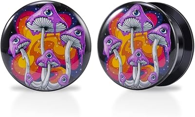 Tbosen acrylique et époxy animal champignon papillon alien punk élément vis forage tunnel