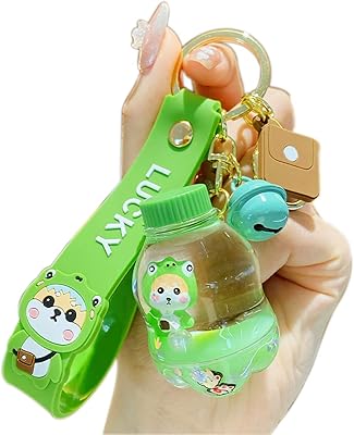 Porte-clés cadeau mignon pendentif sac à dos kawaii liquide flottant