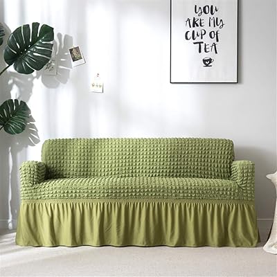 Chickle jacquard housse de canapé extensible fauteuil causeuse protecteur vert 47-67. DIAYTAR COTE D'IVOIRE est une boutique en ligne généraliste qui propose plus de 300 000 références de produits. Elle est considérée comme l'une des boutiques leaders en Côte d'Ivoire, offrant une large gamme de choix à ses clients. Les produits sont sélectionnés pour leur qualité et leur disponibilité.