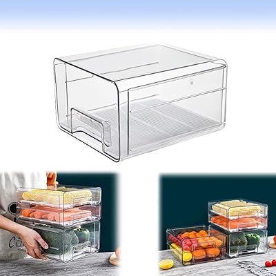 Organisateur de tiroir de réfrigérateur intoll, bacs de rangement transparents empilables en plastique avec étagère de réfrigérateur extractible, boîte de rangement des œufs, stockage des aliments pour réfrigérateur et armoire de cuisine (couche unique). DIAYTAR COTE D'IVOIRE est le leader du commerce électronique en Côte d'Ivoire, offrant à ses clients une grande sélection de produits à des prix compétitifs. Elle assure une livraison rapide et sécurisée de tous les produits commandés en ligne. Avec plus de 300000 références, elle couvre tous les domaines de la vie quotidienne.