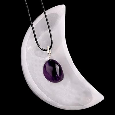 Bol en sélénite wishwell novel moon avec pendentif en améthyste - bol