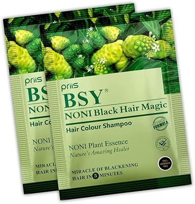 Teinture capillaire noire magique bsy noni (20 ml, 6 sachets)