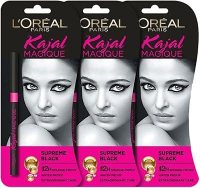 L'oréal paris magic kajal (0,35 g, paquet de 3). La boutique en ligne DIAYTAR COTE D'IVOIRE est synonyme de diversité et de commodité pour les acheteurs en ligne. Les clients peuvent parcourir plus de 300 000 références sur le site, profitant ainsi d'un large choix de produits à des prix avantageux. DIAYTAR met également un accent particulier sur la qualité du service client, assurant ainsi une satisfaction maximale de ses utilisateurs.