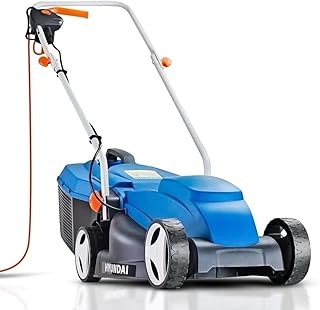 Tondeuse à gazon électrique rotative légère hyundai 32 cm largeur de coupe