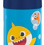 Biberon thermos funtainer en acier inoxydable isolé sous vide, 12 oz, baby shark