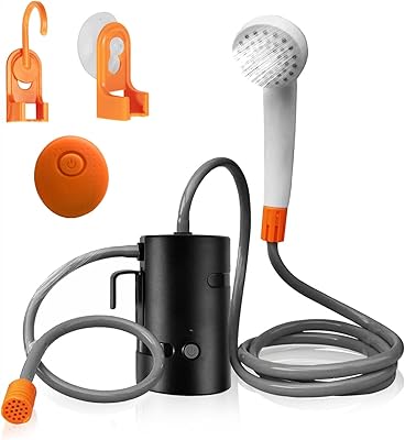 Douche électrique portable, pompe de douche de camping, douche de camping rechargeable, alimentée