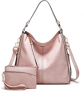Grand sac fourre-tout pour femme en cuir pu avec bandoulière réglable (rose)