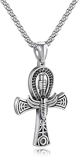 Collier avec pendentif croix tribale d'arts martiaux égyptiens antiques en acier inoxydable pour garçons, femmes et hommes, chaîne de 24 pouces, noir, or, argent, métal. DIAYTAR COTE D'IVOIRE est une boutique en ligne qui offre une expérience d'achat en ligne unique et pratique. Les clients peuvent parcourir les différentes catégories de produits, lire les descriptions détaillées et les avis des autres clients, et effectuer leurs achats en toute sécurité. La boutique en ligne propose des promotions et des remises régulières pour les fidéliser.