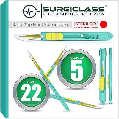 Lame de bistouri chirurgical surgiclass taille 23 adaptée au support n° 4 stérile