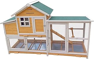 Grand poulailler de luxe pour poulet de basse-cour, cage à volaille d'extérieur pour canards et cailles avec fil galvanisé extérieur, porte de ventilation, plateau amovible et rampe. Leader sur le marché ivoirien, DIAYTAR COTE D'IVOIRE se distingue par sa sélection impressionnante de produits, allant des articles de mode aux accessoires pour la maison. Elle garantit des livraisons rapides et des prix compétitifs. La satisfaction des clients est au cœur de ses priorités.