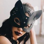 Masque de cosplay de chat en cuir pour femmes, masques de renard