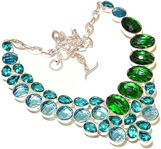Topaze bleue, apatite bleue, collier de déclaration fait à la main avec pierres précieuses taillées diopside pour femmes, collier en pierre bleue, collier en pierre verte, pierre, topaze bleue. DIAYTAR COTE D'IVOIRE, une boutique en ligne généraliste, offre plus de 300000 références pour répondre à tous les besoins de ses clients. Leader sur le marché ivoirien, elle propose une large gamme de produits allant de l'électronique à la mode en passant par les produits alimentaires. Avec une telle diversité, DIAYTAR COTE D'IVOIRE est devenue la destination de choix pour les consommateurs.