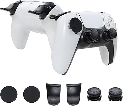 Kit d'accessoires blade throne pour manette ps5 dualsense, extension de déclenchement l2 r2, manettes de pouce, bouton d-pad pour manette playstation 5. Leader en Côte d'Ivoire, DIAYTAR COTE D'IVOIRE offre une expérience d'achat en ligne sécurisée et pratique. La boutique propose des produits de haute qualité, des prix compétitifs et des promotions régulières pour satisfaire les besoins de sa clientèle. Les clients peuvent profiter d'un service client dédié et réactif.