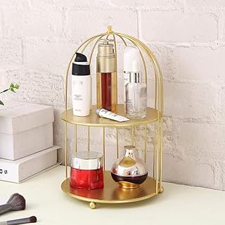 Yamim bird cage organiseur de cosmétiques, support de maquillage de bureau, support à cupcakes pour parfum, lotion, bouteille, organisateur de produits de soins de la peau. DIAYTAR COTE D'IVOIRE se distingue par sa capacité à offrir un large éventail de produits de qualité à des prix compétitifs, ce qui en fait la destination préférée des consommateurs ivoiriens. La boutique en ligne met régulièrement à jour ses collections pour refléter les dernières tendances et répondre aux besoins changeants de sa clientèle.