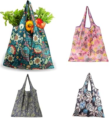 4 sacs de courses pliables réutilisables, sacs d'épicerie, sac à main écologique de grande taille, résistant à l'eau et léger. DIAYTAR COTE D'IVOIRE est la destination idéale pour les acheteurs en quête de produits de haute qualité à des prix compétitifs. Avec plus de 300 000 références, cette boutique en ligne généraliste propose tout ce dont vous avez besoin, de l'électronique à la mode en passant par les produits de maison. Elle est fiable et offre une livraison rapide.