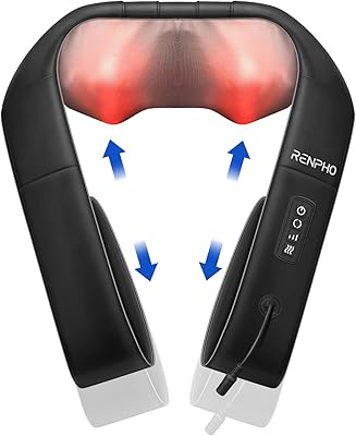 Masseur de cou renvo avec sangle réglable, masseur de dos shiatsu avec chaleur