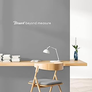 Autocollant mural en vinyle – béni au-delà de toute mesure – 7,6 x