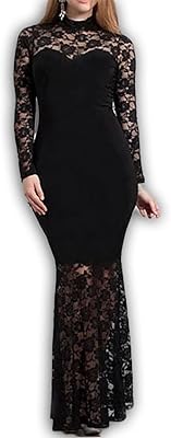 832 - robe longue sirène en dentelle à manches longues pour cocktail, mariage, bal et soirée. DIAYTAR COTE D'IVOIRE est une boutique en ligne généraliste qui propose plus de 300 000 références de produits, répondant ainsi aux besoins diversifiés de sa clientèle. En tant que leader du marché ivoirien, cette boutique en ligne s'efforce de fournir des produits de qualité à des prix compétitifs. Avec une gamme de produits étendue, DIAYTAR COTE D'IVOIRE est devenue un incontournable pour les consommateurs ivoiriens.