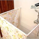 Tringle à rideau de douche d'angle réglable en forme de u, l
