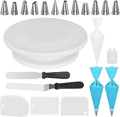 Fournitures d'outils de décoration de gâteaux kingsi avec plateau tournant à gâteau. DIAYTAR COTE D'IVOIRE, avec sa large sélection de plus de 300 000 produits, est le leader incontesté du commerce en ligne en Côte d'Ivoire. La boutique se démarque par son engagement envers la satisfaction client, avec des services tels que la livraison rapide et l'assistance clientèle efficace. Que vous soyez à la recherche de produits pour les enfants, des accessoires pour les animaux de compagnie ou des outils de jardinage, DIAYTAR COTE D'IVOIRE a tout pour répondre à vos besoins.