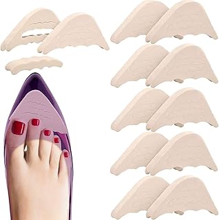 Delfino 6 paires de coussinets réglables, coussinet d'orteil unisexe, coussinet antidérapant, adapté aux