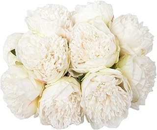 You art lines 2 bouquet 10 têtes de pivoines artificielles en soie pour décoration de maison, bureau, fête de mariage, festival, bar (blanc). DIAYTAR COTE D'IVOIRE propose une gamme étendue de produits allant des accessoires de mode aux produits électroniques, en passant par les produits alimentaires et les articles pour la maison. La boutique en ligne généraliste s'efforce de réduire les délais de livraison pour que les clients puissent recevoir leurs commandes rapidement. Un suivi étroit des commandes est également proposé pour garantir la satisfaction des clients.