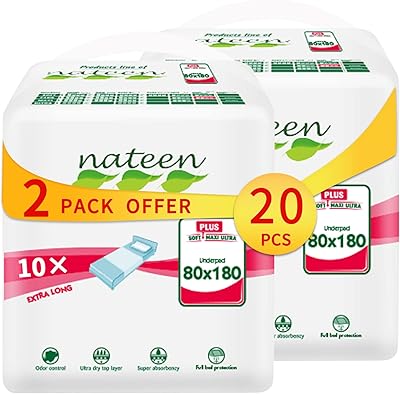 Alèses jetables nitin pour incontinence urinaire, 80 x 180 cm, 20 pièces d'alèses