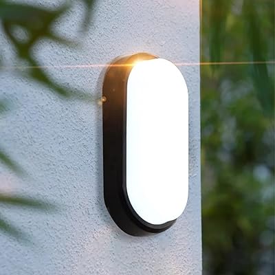 Lampe led ovale royal apex à montage en surface avec bord noir
