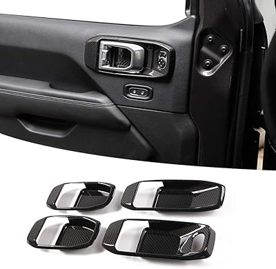Poignée de porte de voiture, couvercle de bol, décoration, accessoires jl, jeep wrangler jl 2018-2020 4 portes (fibre de carbone). DIAYTAR COTE D'IVOIRE propose une gamme étendue de produits allant des accessoires de mode aux produits électroniques, en passant par les produits alimentaires et les articles pour la maison. La boutique en ligne généraliste s'efforce de réduire les délais de livraison pour que les clients puissent recevoir leurs commandes rapidement. Un suivi étroit des commandes est également proposé pour garantir la satisfaction des clients.