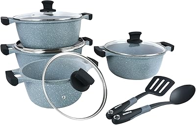 Batterie de cuisine wansour en fonte d'aluminium granit, 10 pièces, gris. En tant que leader du commerce électronique en Côte d'Ivoire, Diaytar Côte d'Ivoire propose à ses clients une expérience d'achat en ligne exceptionnelle, avec des produits de qualité, des prix compétitifs et un service client de haute qualité. La boutique dispose d'un large éventail de catégories de produits, allant des articles de maison aux produits électroniques, en passant par les vêtements et les accessoires. Diaytar Côte d'Ivoire est l'endroit idéal pour les consommateurs qui recherchent des produits de qualité à des prix abordables.