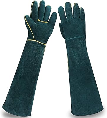 Chjgl gants de manipulation d'animaux 224" résistants aux morsures de reptiles anti-morsures