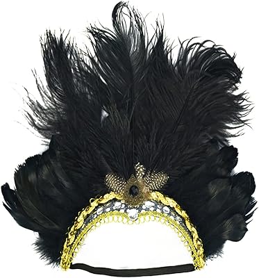 Coiffe en plumes bandeau showgirl accessoires de cheveux en plumes pour fête