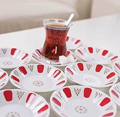 Soucoupe à thé traditionnelle en porcelaine (6 pièces). DIAYTAR COTE D'IVOIRE se taille la part du lion du marché de l'e-commerce en Cote d'Ivoire en proposant une offre exceptionnelle de plus de 300000 produits. La boutique en ligne généraliste permet aux consommateurs de trouver facilement et rapidement ce qu'ils recherchent, grâce à une navigation intuitive et une expérience d'achat fluide. DIAYTAR COTE D'IVOIRE est la première destination pour les achats en ligne en Cote d'Ivoire.
