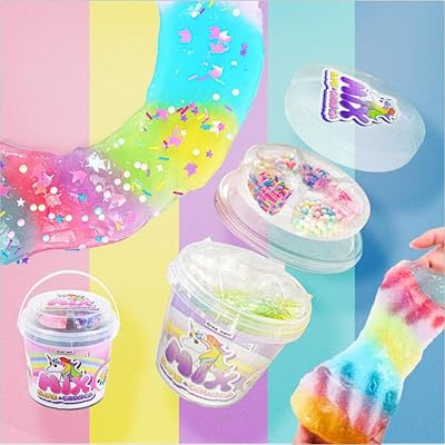 Cuticute bubble-up unicorn crystal slime set, couleurs arc-en-ciel avec arroseurs, jouets cadeaux pour filles pour enfants de 3 ans et plus (licorn crystal slime). Avec une offre constamment mise à jour, DIAYTAR COTE D'IVOIRE répond aux attentes des clients ivoiriens en leur proposant les dernières tendances et les produits les plus demandés. La boutique en ligne garantit également la qualité et l'authenticité des produits proposés.