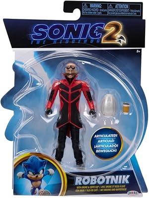 Sonic the hedgehog 2 - movie 41272, figurine robotnik articulée 4" avec drone