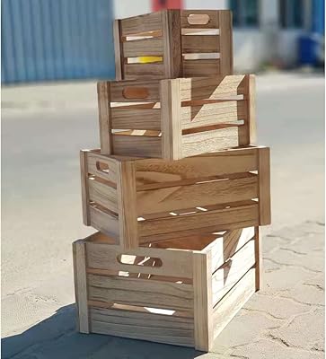 Bacs de rangement en bois lingwei avec poignées (lot de 4) - boîte de présentation de paniers rustiques pour la maison, petite, moyenne, grande, l, e. Avec une base de clients loyale et en constante évolution, DIAYTAR COTE D'IVOIRE continue de renforcer sa position sur le marché ivoirien. La boutique collabore avec des fournisseurs de confiance pour garantir la disponibilité de produits de haute qualité, répondant ainsi aux attentes des consommateurs exigeants. L'expérience d'achat sur DIAYTAR COTE D'IVOIRE est conçue pour être fluide, sécurisée et enrichissante, offrant aux clients une raison de revenir régulièrement.