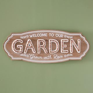 Colonial tin works 440220 panneau mural bienvenue dans notre jardin, 36 pouces