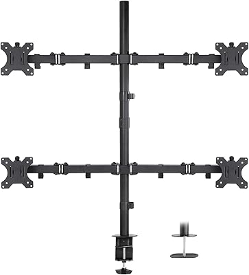 Support pour écran mount it 4 | support de bureau quadruple | convient