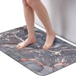 Tapis de bain avec tapis de sol très absorbant et antidérapant avec texture