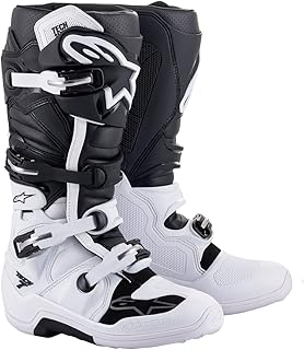 Bottes alpinestars tech 7 unisexes pour adultes, blanc/noir, taille s