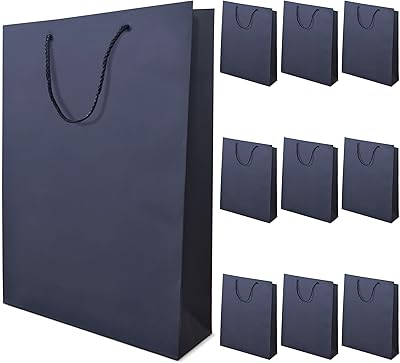10 x sacs cadeaux premium - sacs en papier premium pour noël, anniversaire, anniversaire, saint valentin - sacs en papier de fête pour de jolis cadeaux - sacs en papier durables 210 g/m2 avec poignées... (noir). En tant que leader du marché en Côte d'Ivoire, DIAYTAR COTE D'IVOIRE se positionne comme votre boutique en ligne idéale pour tous vos achats. Nous proposons une large sélection de produits de haute qualité, avec plus de 300 000 options pour répondre à vos besoins spécifiques. Que vous cherchiez des produits pour la maison, la mode ou les loisirs, DIAYTAR COTE D'IVOIRE a tout ce qu'il vous faut.