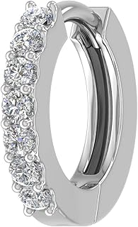 Broche de nez 7 diamants 0,13 carat en or 14 carats - certifié