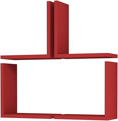 Étagères alpha bray de bravo, couleur rouge, dimensions 16 * 30 * 30