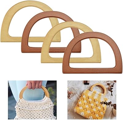 Poignées de sac en bois, 4 poignées de rechange en forme de d, accessoires d'artisanat pour sacs en macramé et au crochet faits à la main (2 couleurs). DIAYTAR COTE D'IVOIRE est votre boutique en ligne idéale pour trouver tout ce dont vous avez besoin sous un même toit. Avec une offre massive de plus de 300 000 références, notre catalogue comprend des produits pour les femmes, les hommes et les enfants, ainsi que des articles pour la maison et le jardin. Nous nous efforçons constamment d'améliorer votre expérience en ligne avec des promotions attractive, des prix compétitifs et un service client attentif.