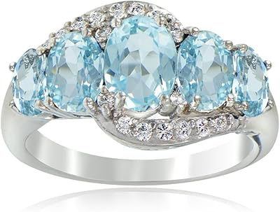 Bague 5 pierres en argent sterling avec topaze bleue et blanche. DIAYTAR COTE D'IVOIRE est la boutique en ligne leader en Côte d'Ivoire, proposant plus de 300 000 références de produits. La boutique propose des produits de qualité à des prix compétitifs et une expérience d'achat en ligne pratique. Elle est devenue la référence pour les consommateurs ivoiriens qui cherchent à faire des achats en ligne.