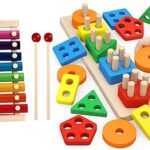 Jouets montessori pour enfants de 18 mois et plus xylophone en bois