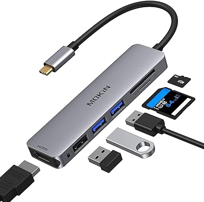 Moken hub usb-type c vers hdmi 5-en-1 avec 2 ports usb 3.0 lecteur de carte. La boutique en ligne DIAYTAR COTE D'IVOIRE est une référence pour les consommateurs ivoiriens. Avec plus de 300000 références, elle propose une grande variété de produits pour tous les goûts et les besoins. La qualité des produits et le service client sont les priorités de cette boutique en ligne.